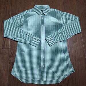 Vintage Gitman Bros Shirt Mens Large Green Check Long Sleeve Button Up Made USA